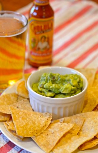 Putney Farm Guacamole and a cold beer.