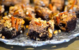 Peanut Butter Pretzel Brownies.