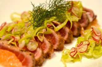 Seared Ahi with Grapefruit and Fennel.