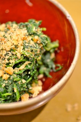 Spinach With Walnuts And Miso
