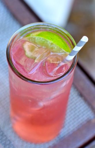 Gin, Tonic and Campari.